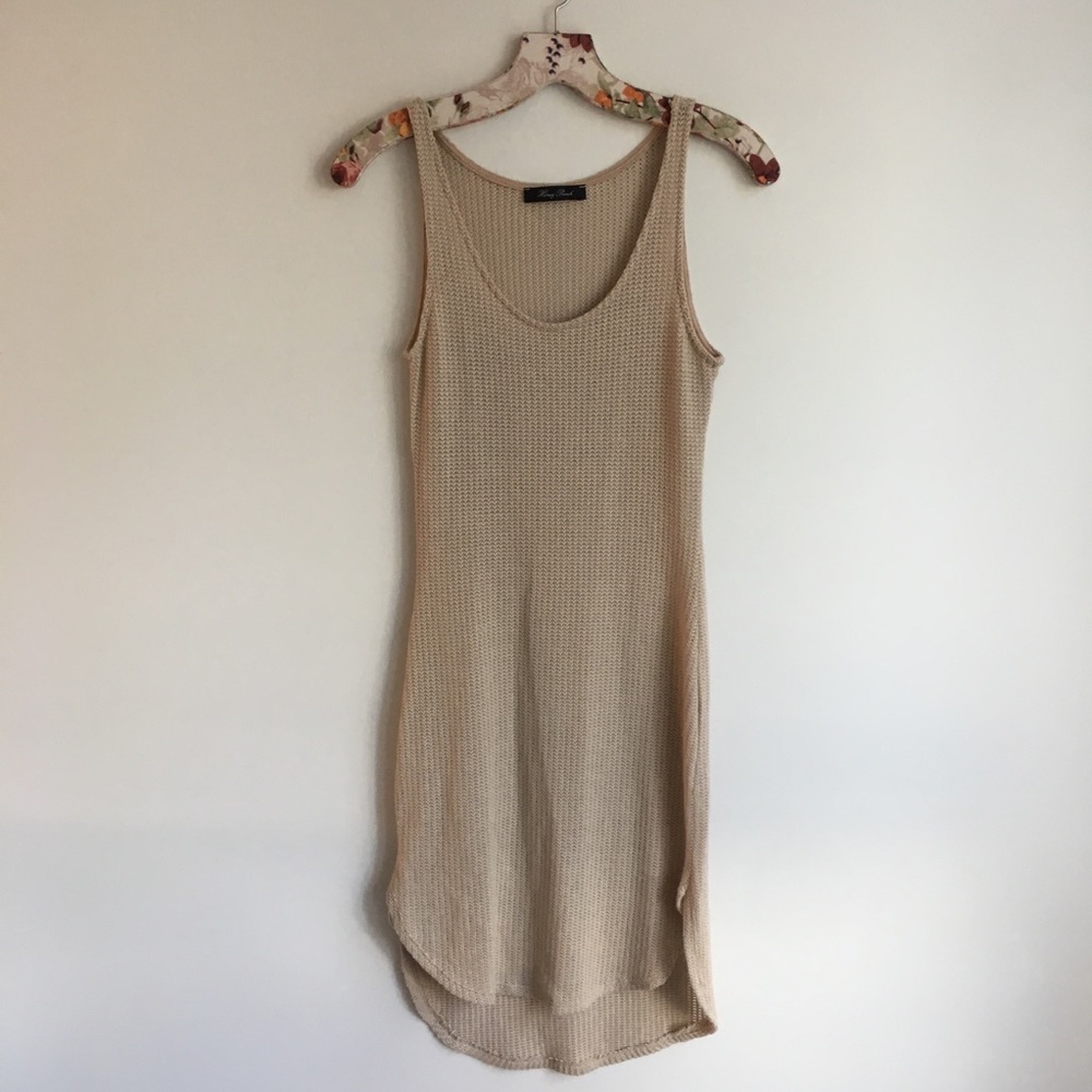 Honey Punch cream knit dress size small
